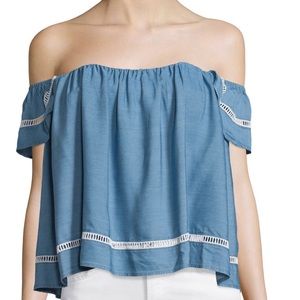 Lovers + Friends Tops - Lovers + Friends Life’s a Beach Denim Top- ChicEwe Lovers + Friends Tops - Lovers + Friends Life’s a Beach Denim Top- ChicEwe